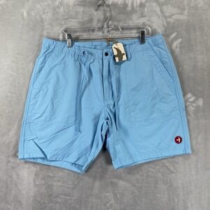 Relwen Shorts mens 36 Drawstring Paddle Unlined 8" Inseam Active Hybrid Blue NWT